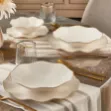 Güral Porselen Nesrin 24 Parça 6 Kişilik Bone Yemek Takımı Gold resmi