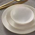 Güral Porselen Atina 18 Parça 6 Kişilik Bone Yemek Takımı Gold resmi