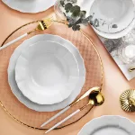 Porland Wavy Beyaz 18 Parça Yemek Takımı resmi