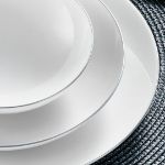 Güral Porselen Atina 18 Parça 6 Kişilik Bone Yemek Takımı Gümüş resmi