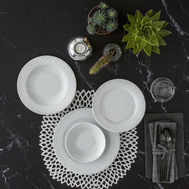 Güral Porselen Alfa 24 Parça 6 Kişilik Yemek Takımı resmi
