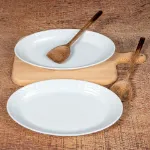 Güral Porselen Bahar Dalı 2'li Kayık Tabak Seti 30 Cm resmi