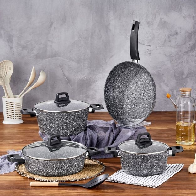 Cornella Cook 7 Parça Granit Tencere Seti Gri resmi