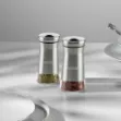 Nehir Selvi 2'Li Cam Silindir Tuzluk Ve Biberlik Takımı resmi