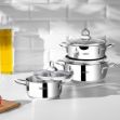 Nehir Silver Çelik 6 Parça Mini Tencere Seti resmi
