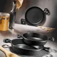 Fecra Bio Casting 3 Parça Döküm Granit Sahan Seti Siyah resmi