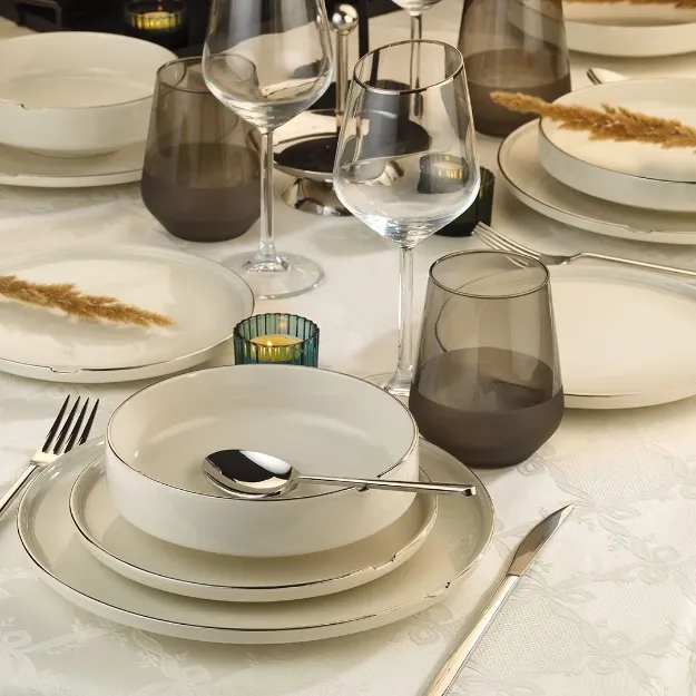 Kütahya Porselen 24 Parça Chef Taste Of Platin Fileli Yemek Takımı resmi