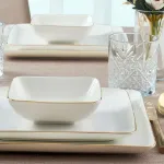 Güral Porselen Kansas 18 Parça Yemek Takımı Gold File resmi