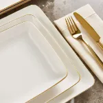 Güral Porselen Kansas 18 Parça Yemek Takımı Gold File resmi